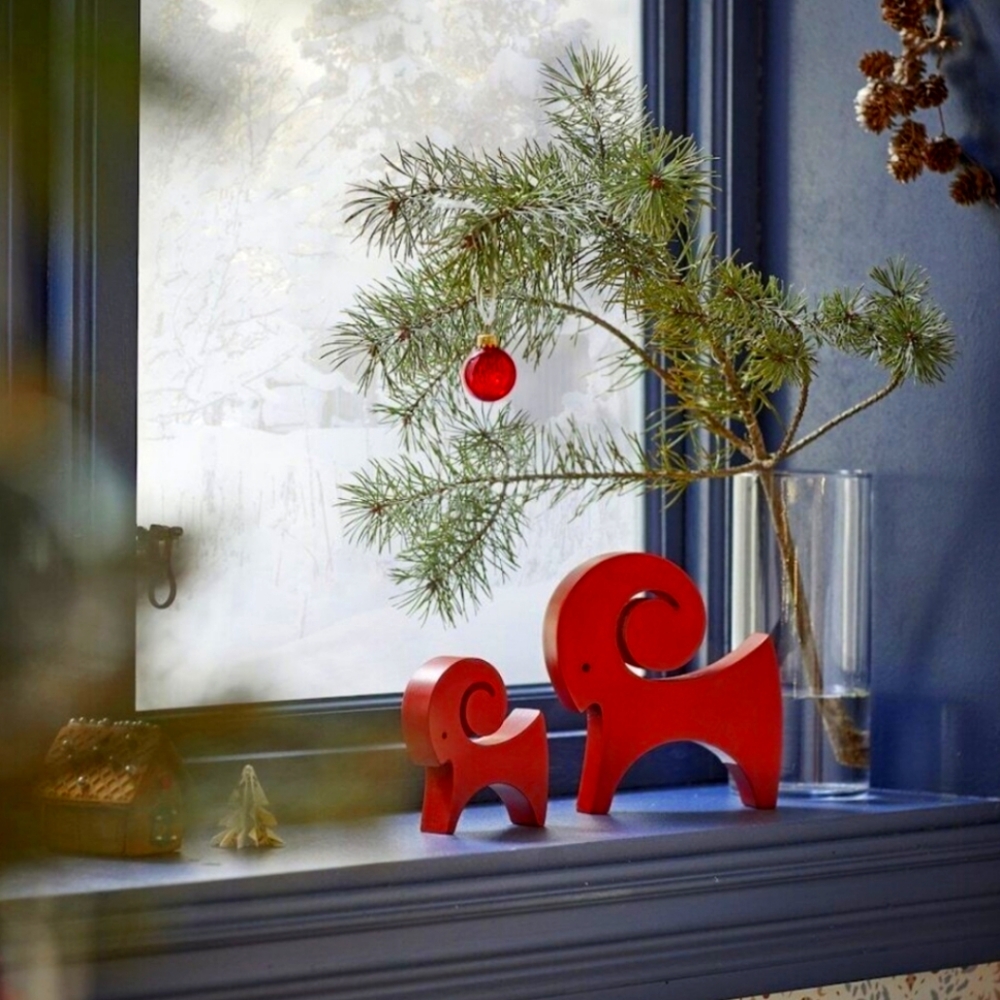 Vinterfint Ikea Red Goat Horse Ram Christmas Decor